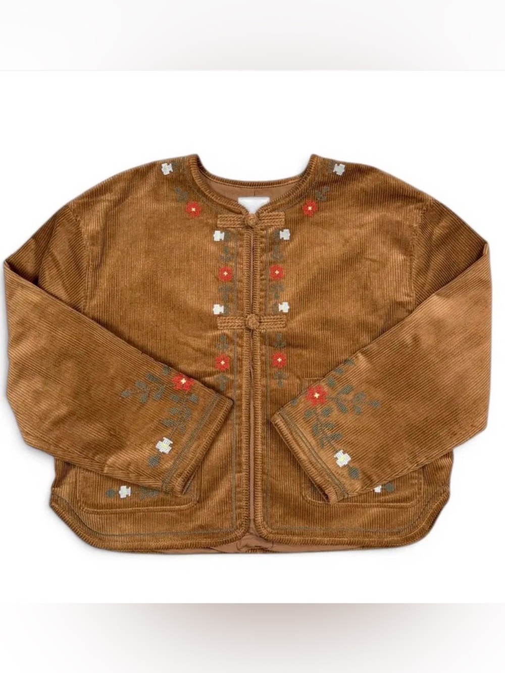 Sezane bazist Corduroy Embroidered Jacket nwt size 44